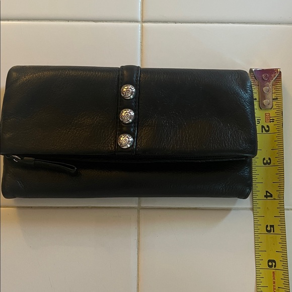 Brighton black soft leather tri fold wallet EUC - Picture 2 of 9
